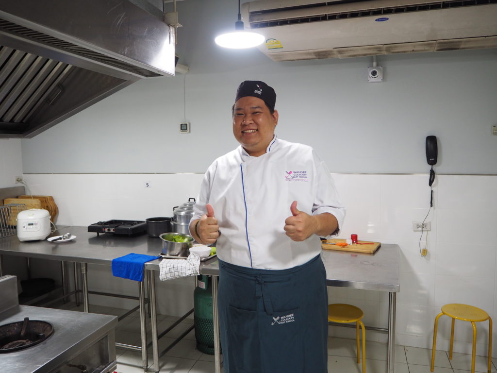 Chef indoor cooking Class